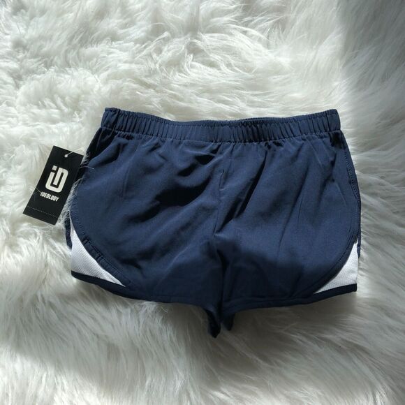 Ideology Toddler Shorts Size 5 Blue Stretch Drawstring Mini Activewear NWT - Picture 3 of 5